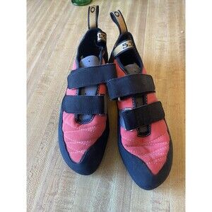 FIVE TEN 5.10 Rock Climbing Shoes Coyote VCS Canvas Blush Red Quilted